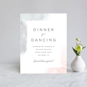 "Sea Froth" - Reception Cards in Blush by Creo Study - Front
