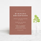 "Terrazzo Frame" - Reception Cards in Mustard by Amy Payne - Front
