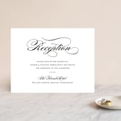 "Swept Away" - Reception Cards in Pearl by Jennifer Postorino - Front
