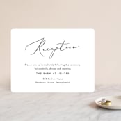 "Scripted Romance" - Reception Cards in Classic by Katherine Moynagh - Front