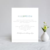 "Sea Glass" - Reception Cards in Ocean by Hudson meet Rose - Front