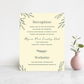 "Snippet" - Reception Cards in Pine by Sarah Brown - Front