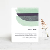 "tissue union" - Reception Cards in Cucumber by Carrie Moradi - Front