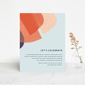 "tissue texture" - Reception Cards in Papaya by Carrie Moradi - Front