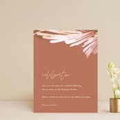 "lush romance" - Reception Cards in Palm by Robin Ott - Front