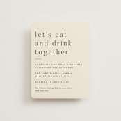 "Lineup" - Reception Cards in Latte by Jennifer Lew - Front