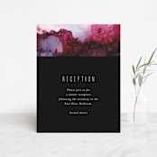 "Aurora" - Reception Cards in Raspberry by Itsy Belle Studio - Front