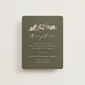 "into the mountains" - Reception Cards in Olive by Helen Halik - Front