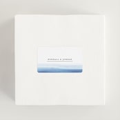 "Watercolour Stripe" - Rehearsal Dinner Favor Stickers in Azure by Bethan - In Use