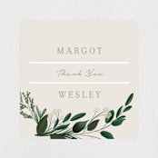 "Watermark" - Rehearsal Dinner Favor Stickers in Cypress by Kaydi Bishop - Front