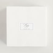 "Overlapping" - Rehearsal Dinner Favor Stickers in Cotton by Amy Kross - In Use