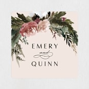 "poetique" - Rehearsal Dinner Favor Stickers in Rose Quartz by Kate Ahn - Front