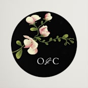 "A Botanical Event" - Rehearsal Dinner Favor Stickers in Night by Chris Griffith - Front
