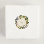 "Fruits & Floral" - Rehearsal Dinner Favor Stickers in Champagne by Susan Moyal - In Use