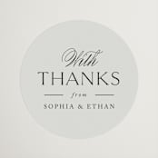 "Sophisticate" - Rehearsal Dinner Favor Stickers in Slate by Jennifer Postorino - Front