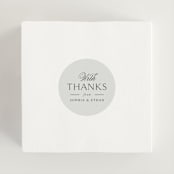"Sophisticate" - Rehearsal Dinner Favor Stickers in Slate by Jennifer Postorino - In Use