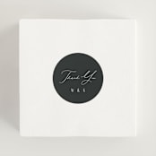 "Jasper" - Rehearsal Dinner Favor Stickers in Midnight by Amy Kross - In Use