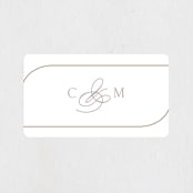 "Glimmering sweep" - Rehearsal Dinner Favor Stickers in Lily by Creo Study - Front
