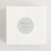 "Festive Leafy Frame" - Rehearsal Dinner Favor Stickers in Latte by Jackie Crawford - In Use