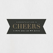 "cheers" - Rehearsal Dinner Favor Stickers in Smoke by Sara Hicks Malone - Front