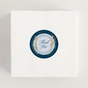 "Time to Dine" - Rehearsal Dinner Favor Stickers in Evening by Paper Sun Studio - In Use