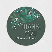 "Stacked Type" - Rehearsal Dinner Favor Stickers in Sage by Alethea and Ruth - Front