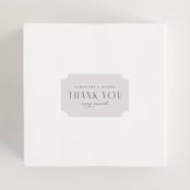 "Classic Edge" - Rehearsal Dinner Favor Stickers in Cream by Kristen Smith - In Use