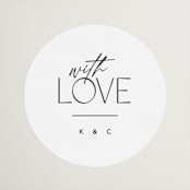 "Crisp" - Rehearsal Dinner Favor Stickers in Frost by Creo Study - Front