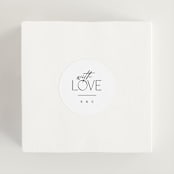 "Crisp" - Rehearsal Dinner Favor Stickers in Frost by Creo Study - In Use