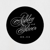 "Forever" - Rehearsal Dinner Favor Stickers in Onyx by Hudson meet Rose - Front