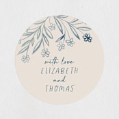 "Sketched Dinner" - Rehearsal Dinner Favor Stickers in Mist by Petra Kern - Front