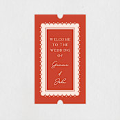 "Havana" - Rehearsal Dinner Favor Stickers in Chili by Inkblot Design - Front