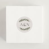 "Rosemary sprig" - Rehearsal Dinner Favor Stickers in Rosemary by Erin Deegan - In Use