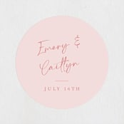 "Ink scribble" - Rehearsal Dinner Favor Stickers in Rosebud by Adelyn T. - Front