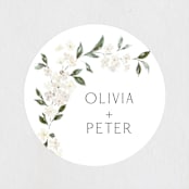 "Sweeping Vine" - Rehearsal Dinner Favor Stickers in Porcelain by Itsy Belle Studio - Front