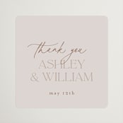 "Typographical" - Rehearsal Dinner Favor Stickers in Clay by Nicole Barreto - Front