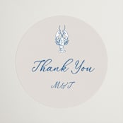 "Seaside Serenade" - Rehearsal Dinner Favor Stickers in Marine by Lucrecia Caporale - Front