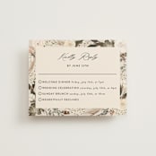 "Botanical Edge" - Foil-Pressed Multi-Event RSVP Cards in Latte by Susan Moyal - Front