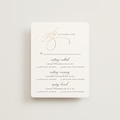 "Elegant Flourish" - Foil-Pressed Multi-Event RSVP Cards in Sugar by Jessica Williams - Front
