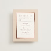 "Romantic Frame" - Foil-Pressed Multi-Event RSVP Cards in Peony by Wildfield Paper Co - Front