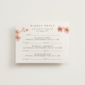 "Love Blossom" - Foil-Pressed Multi-Event RSVP Cards in Blush by Petra Kern - Front
