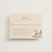 "Monogrammed Floral" - Foil-Pressed Multi-Event RSVP Cards in Harvest by Susan Moyal - Front