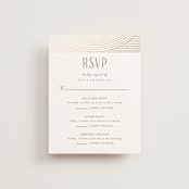 "Moderne" - Foil-Pressed Multi-Event RSVP Cards in Alabaster by Pixel and Hank - Front