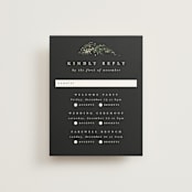 "winter garland" - Foil-Pressed Multi-Event RSVP Cards in Tuxedo by Leah Bisch - Front