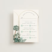 "The Greenhouse" - Foil-Pressed Multi-Event RSVP Cards in Seagreen by Elly - Front
