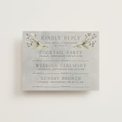 "Love Song" - Foil-Pressed Multi-Event RSVP Cards in Meadow by Petra Kern - Front