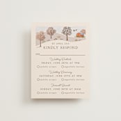 "Countryside" - Foil-Pressed Multi-Event RSVP Cards in Autumnal by Paper Sun Studio - Front