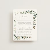 "Garden Serenity" - Foil-Pressed Multi-Event RSVP Cards in Greenery by Itsy Belle Studio - Front