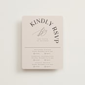 "The Arc" - Foil-Pressed Multi-Event RSVP Cards in Truffle by Vera Lim - Front