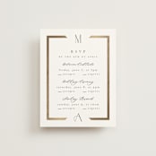 "Chisel" - Foil-Pressed Multi-Event RSVP Cards in Quartz by Kristie Kern - Front